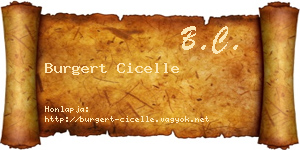 Burgert Cicelle névjegykártya